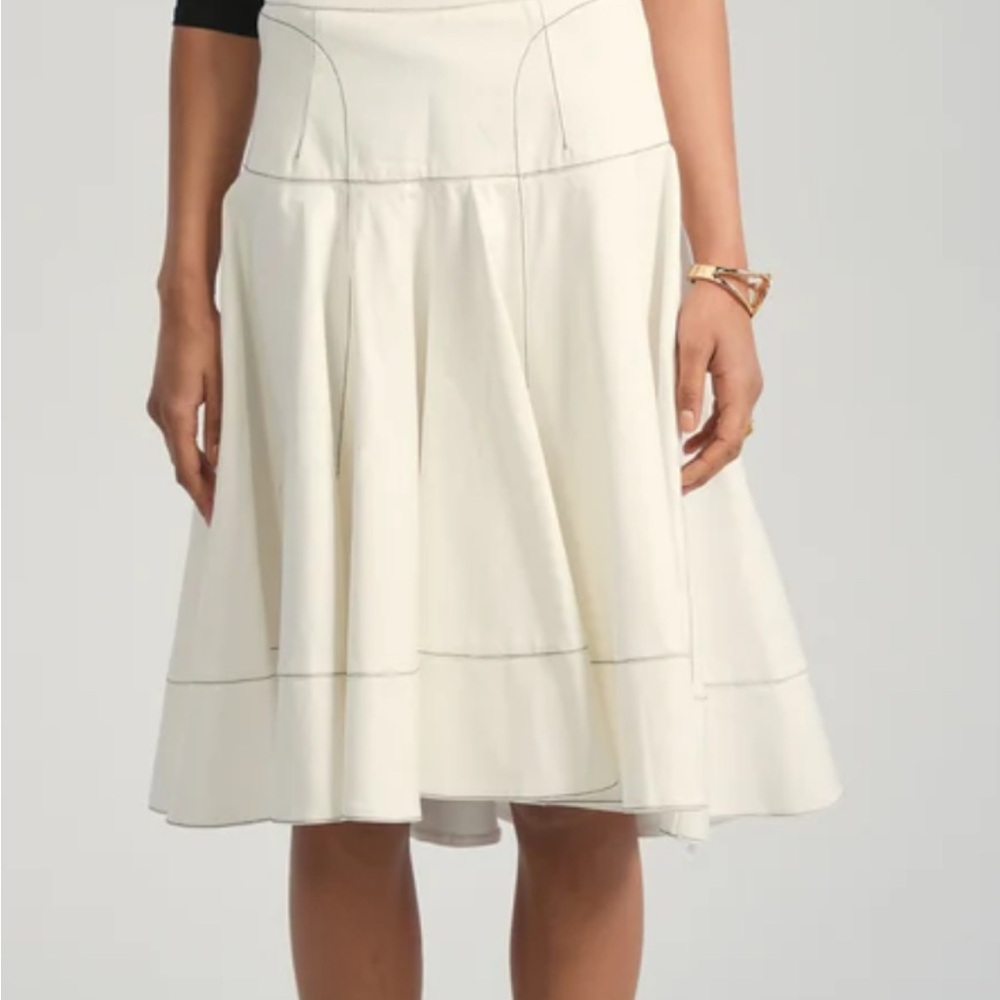 Chic Cream A-Line Skirt Brixie Skirt